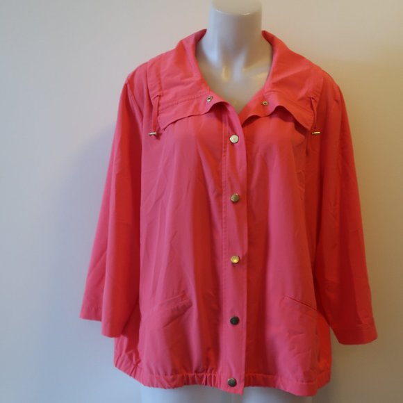 WEEKENDS BY CHICO'S PINK LIGHTWEIGHT JACKET 3/L* - Picture 1 of 7